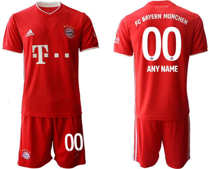 Men 2020-2021 club Bayern Munich home customized red Soccer Jerseys->customized soccer jersey->Custom Jersey
